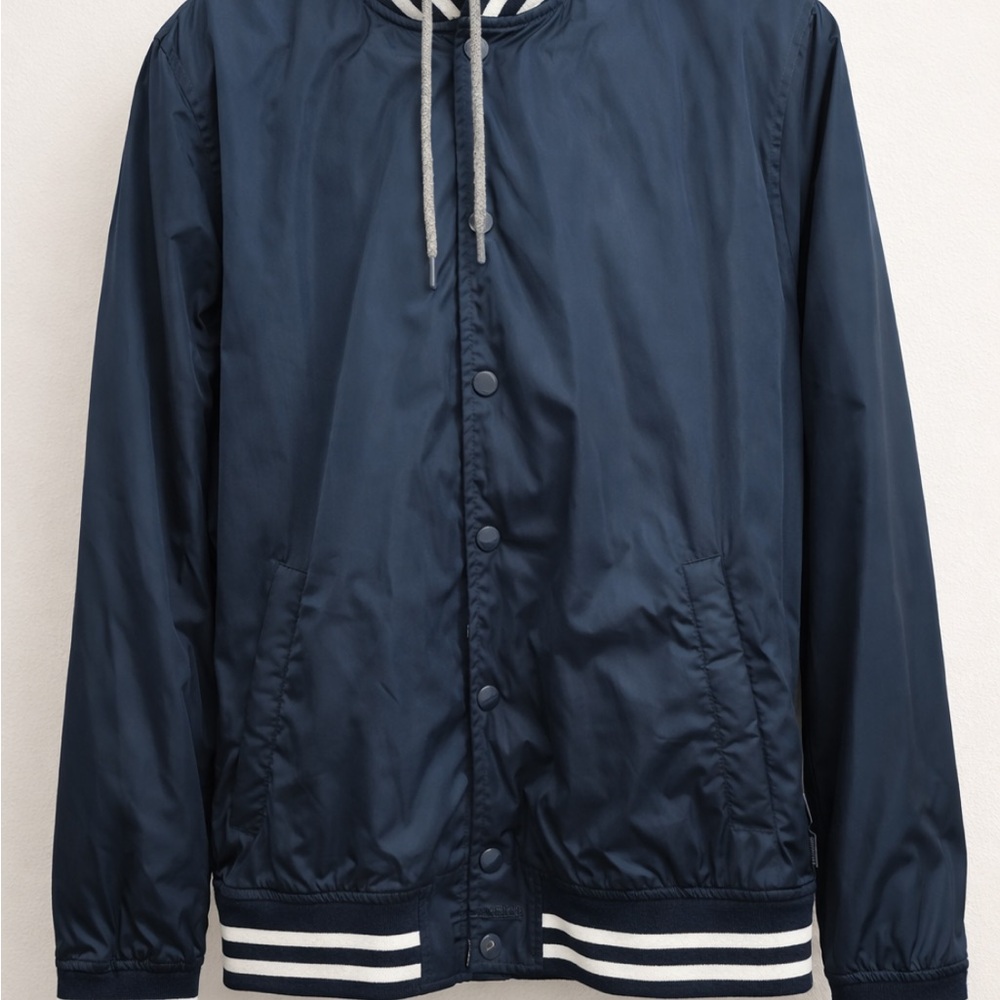 Hollister hooded varsity-style windbreaker jacket (size M) unisex